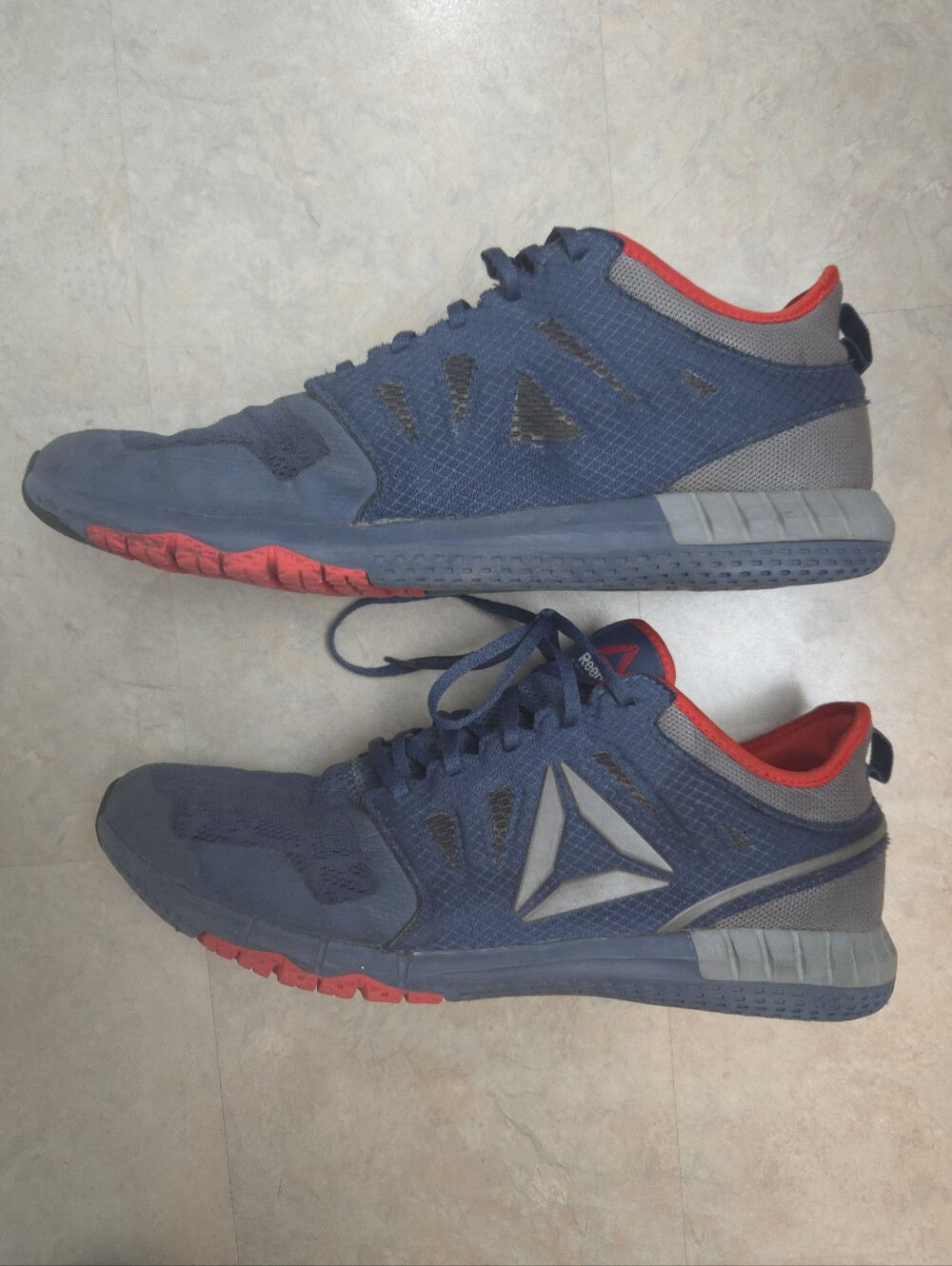 Reebok Men's Zprint 3D Smog Blue Solar Red AR0395 Running Shoe Size 11.5